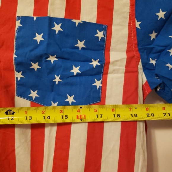 Chubbies Men's Large American Flag Shirt Collared - Picture 3 of 4